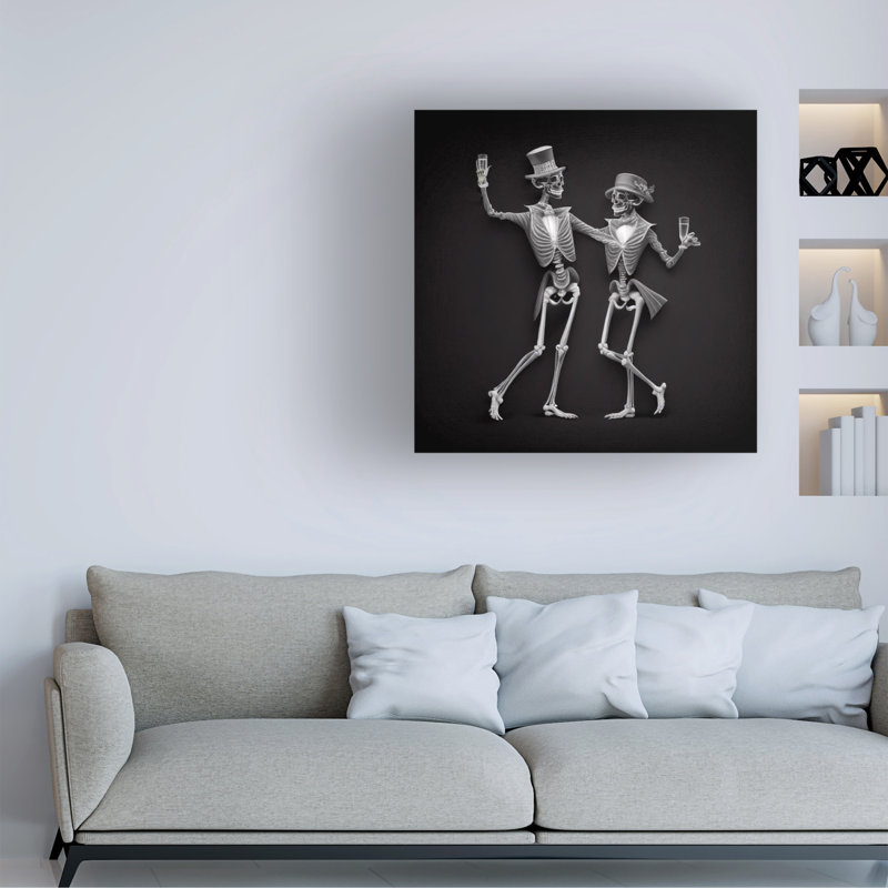 Sasha Skeleton I Canvas Art, 14'' H x 14'' W