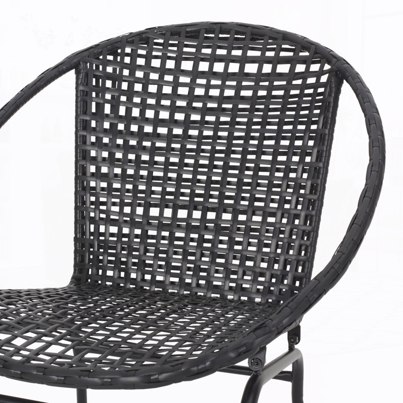 Patio Side Chair(Set of 2), Black