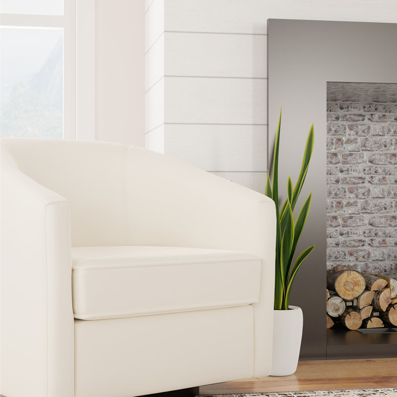 Fauteuil Balram, Polyester crème