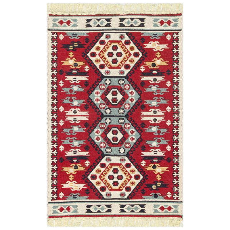 Selina Cotton Flatweave Area Rug, Runner 203.2 x 762cm