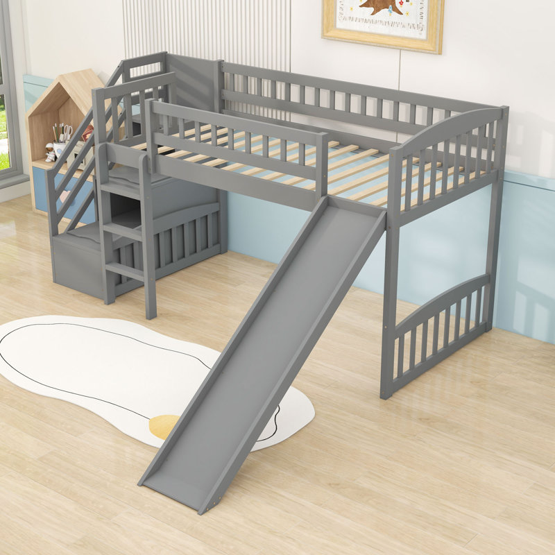 Lit mezzanine simple Farrokh par Harriet Bee, gris