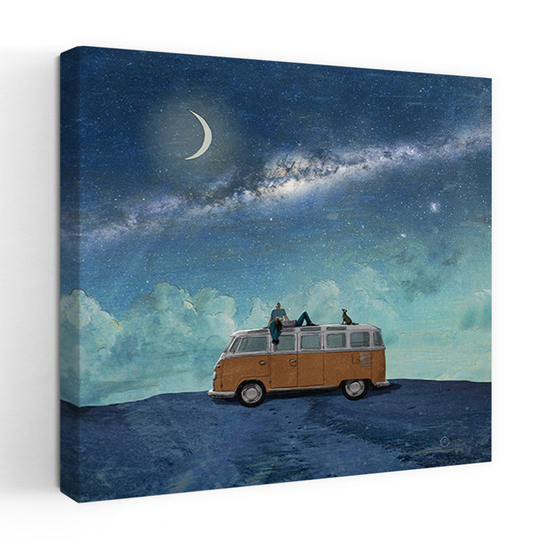 Stargazing, paysage abstrait contemporain, art naturel, H 32 po x l 32 po