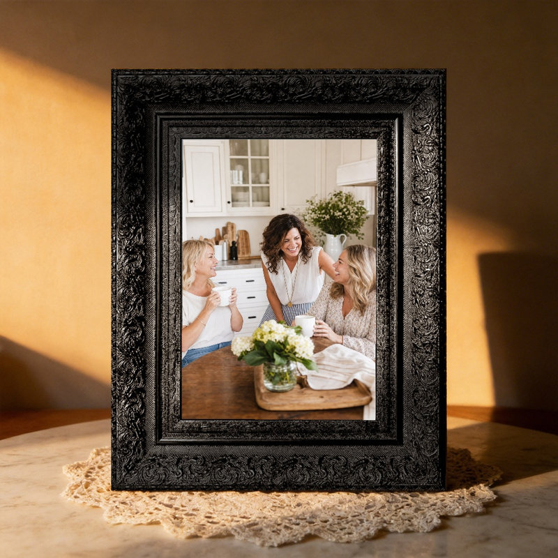 Cadre 11 pi x 14 po noir pour cadre de cheminée 1PC, Black, 1, 11" W x 14" H