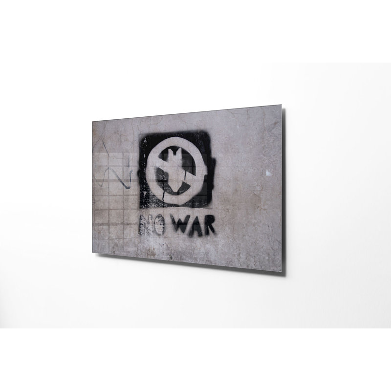 Stunning Banksy Tempered Glass Painting, 27.6 x 39.4 inches | 100% Tempered Glass, Thickness: 0.16 inches | Elegant Wall Art for Home Decor | Unique Contemporary Design, Perfect for Living Room & Office Spaces