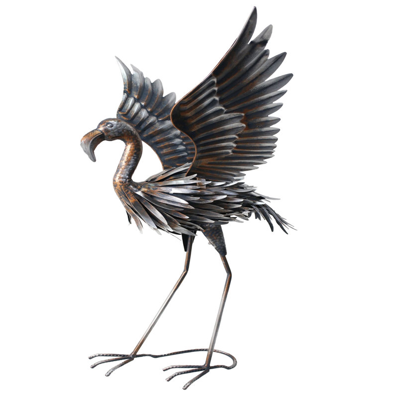 Statue de jardin extérieur flamant rose