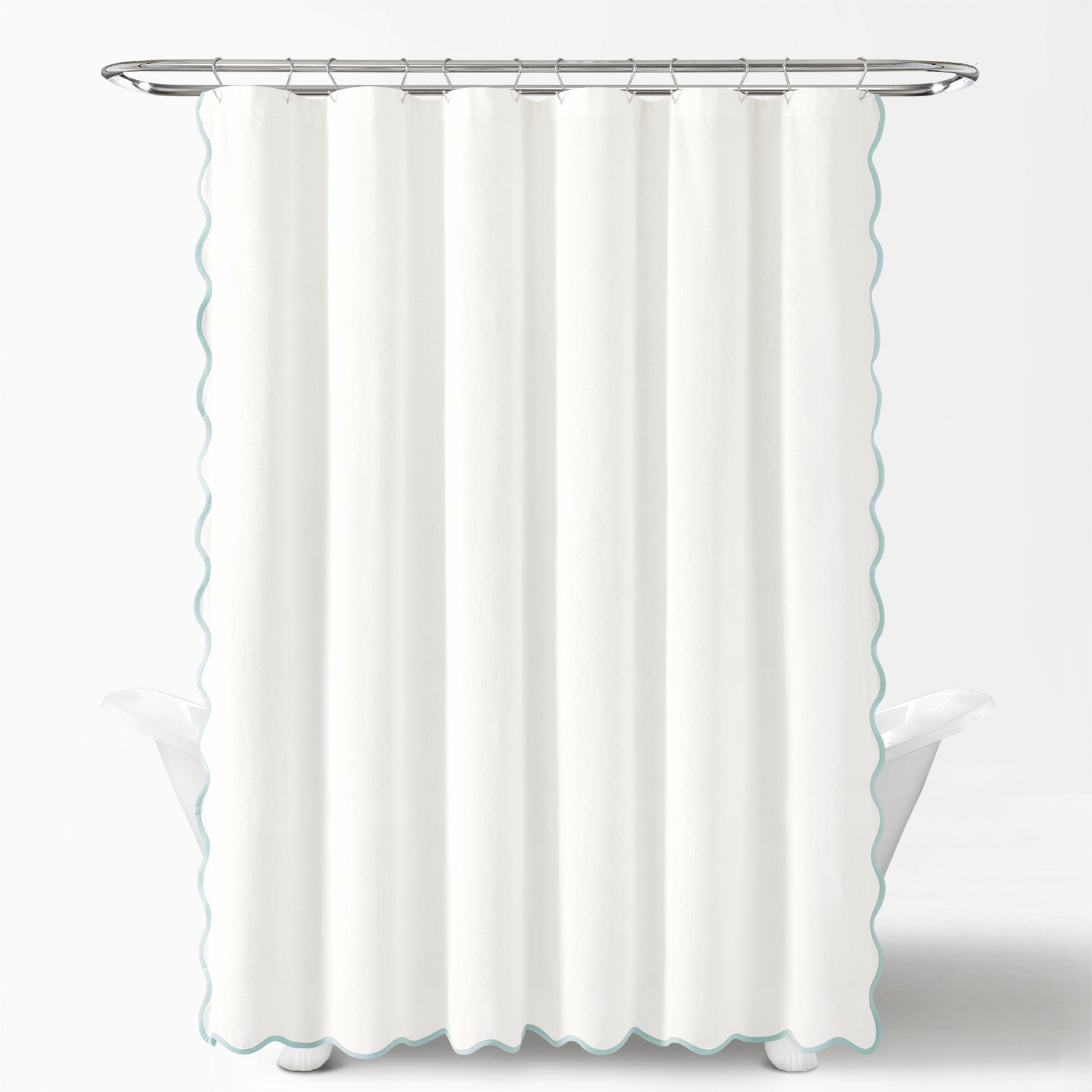 Houston Polyester Shower Curtain, Blue