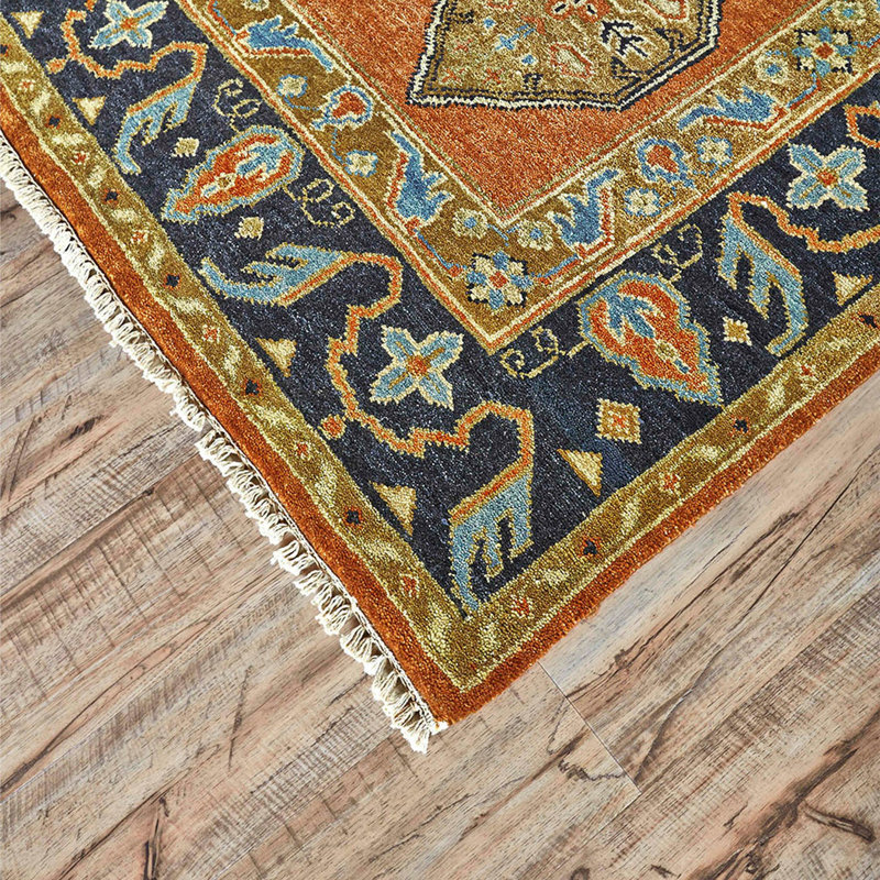 Herta Wool Oriental Indoor Rug, Rectangle 5'6" x 8'6"