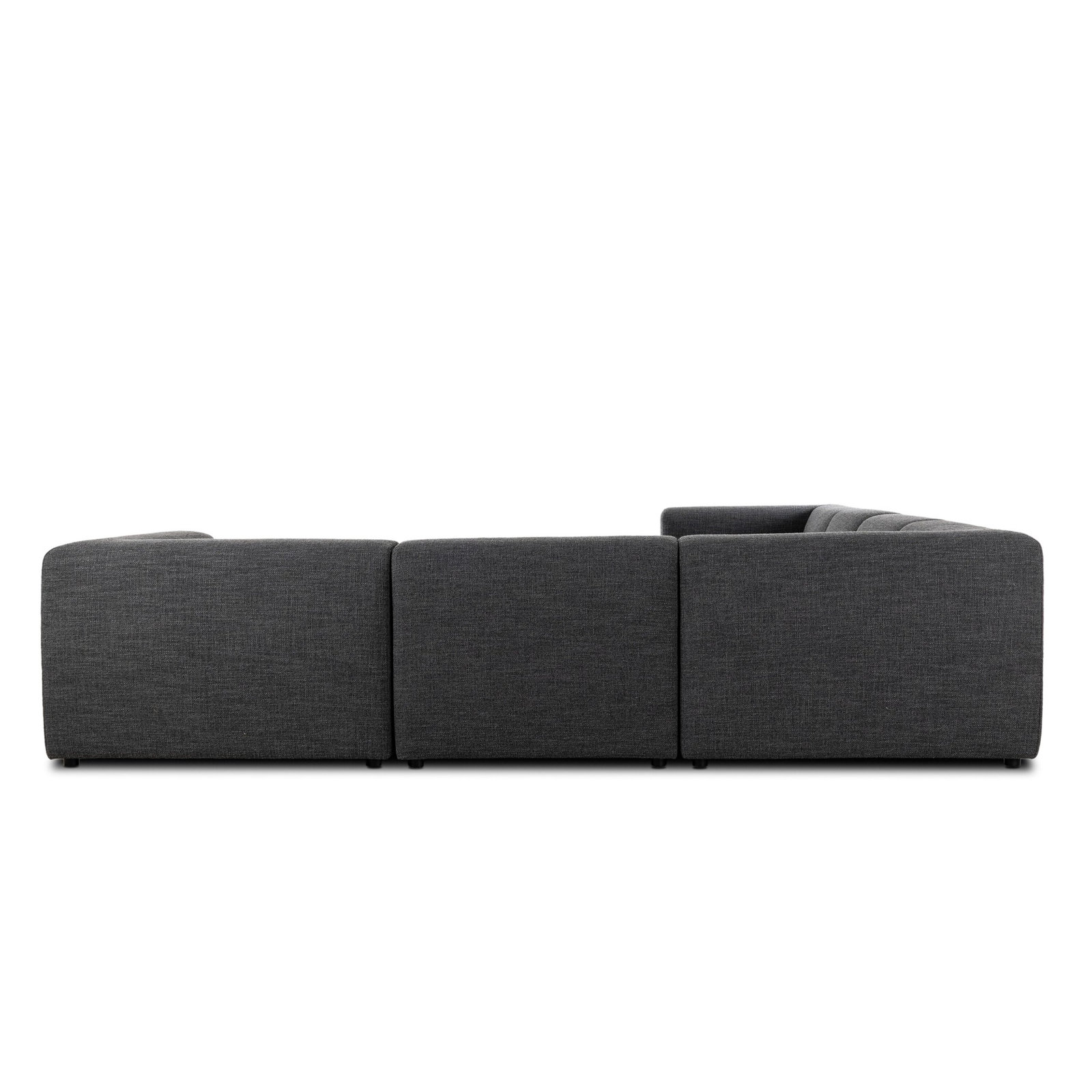 Sloan 6PC Sectional, Left Hand Facing, Saxon Charcoal Polyester Blend