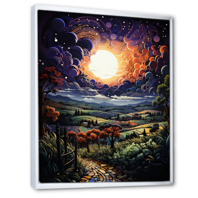 Un joli vignoble au coucher du soleil I