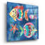 Art mural en verre acrylique 24 po x 24 po «Boho Reef Fish 2» par Wild Apple-1923524785