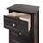 Black 3-Drawer Nightstand, 25" H Wooden Bedside Table-1846009700