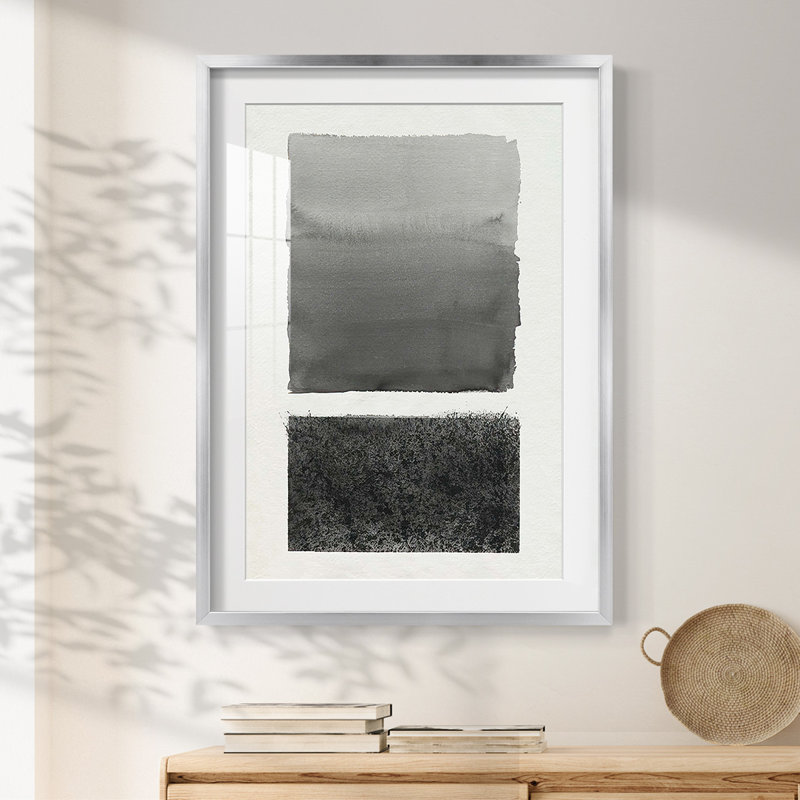Réflexion et réfraction I - impression encadrée, H 25,5 po x l 17,5 po, Argent argent