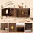 55.1'' W Double Cat Litter Box Enclosure For 2 Cats, Modern Fluted Cat House Furniture 