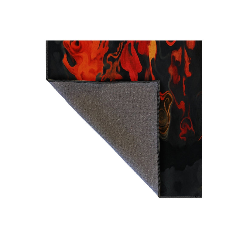 Tapis noir Mosso, 4 pi 11 po x 9 pi 10 po