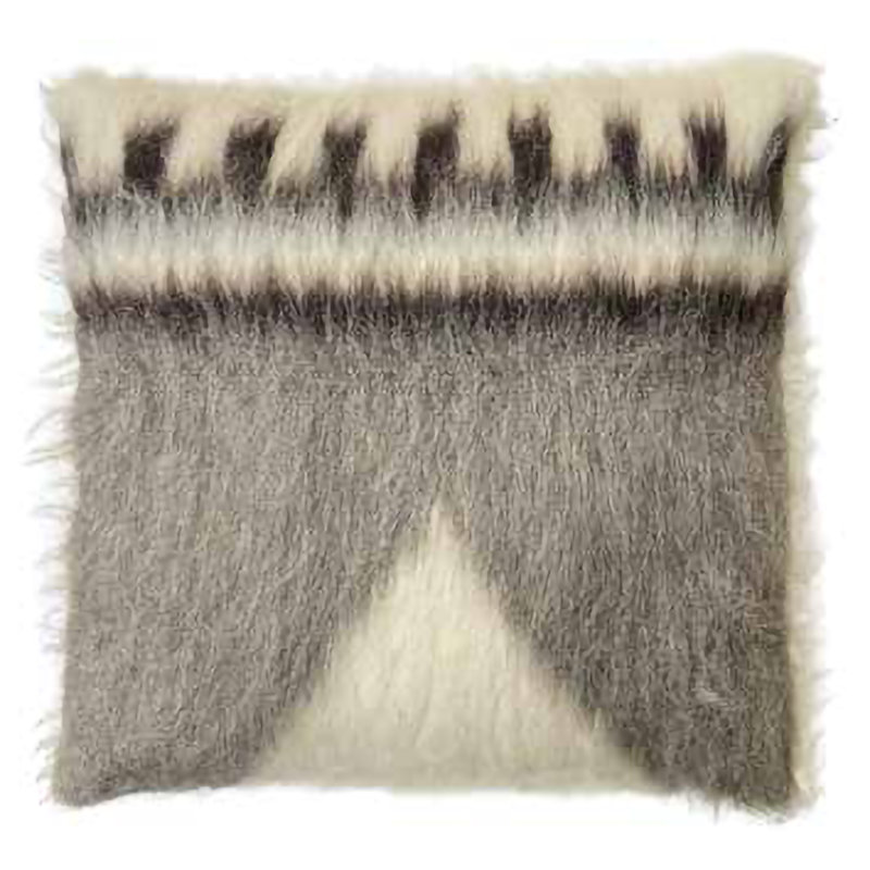  Recycled Wool Square Cushion 35" L Rustic Decorative Pillow for Indoor Use