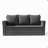 67.7" All-Weather Wicker 3-Seat Patio Sofa With Thick Black Cushions & Black Frame-799148572