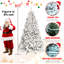 Arbre de décoration de Noël enneigé 6 pi avec 350 lumières Ul, 35 pin naturel, 888 pointes, structure articulée pour une installation rapide, structure enneigée avec support en métal stable, apparence réaliste, facile