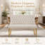 Banc de causeuse Elegant - revêtement en velours doux, dossier à oreilles capitonné-1794650002-1794650029