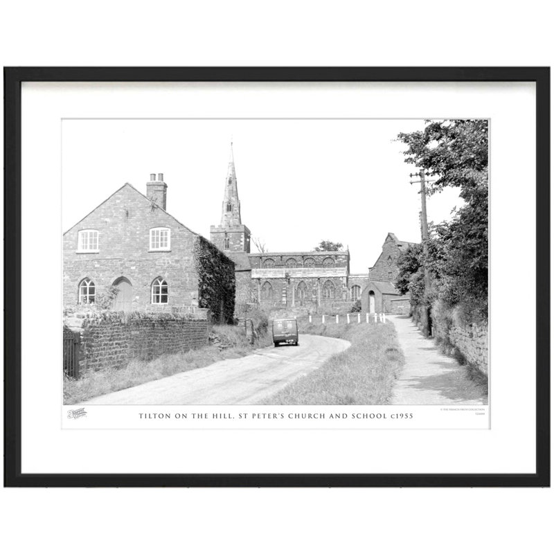 Tilton On The Hill, St Peter's Church And School C1955 - Single Picture Frame Print, 48.4cm H x 63.6cm W x 2.3cm D
