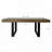 Extendable Rectangle Dining Table – Aged Wood & Black