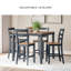 Malkin Counter Height Dining Table And 4 Barstools, Set Of 5-99374621