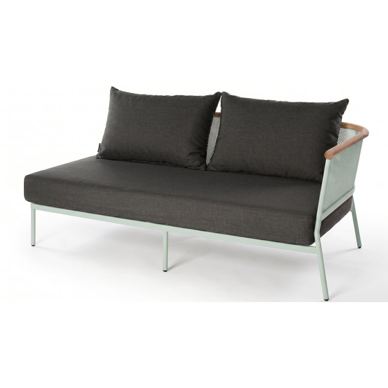 Causeuse 2 places avec coussin, Suie, Vert pastel, Oui
