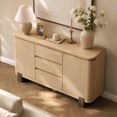 Armoire de rangement moderne à 3 tiroirs et 2 portes Akshata