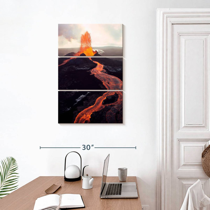 Éclosion du volcan Alvord Kilauea, H 20 po x l 32 po