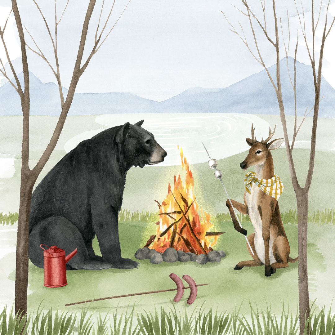 Camp Crashers I by Grace Popp - Wrapped Canvas Graphic Art Trinx 