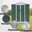 Apex Roof Green Outdoor Tool Storage House Garden Shed With Aluminum Alloy Frame And Sliding Door