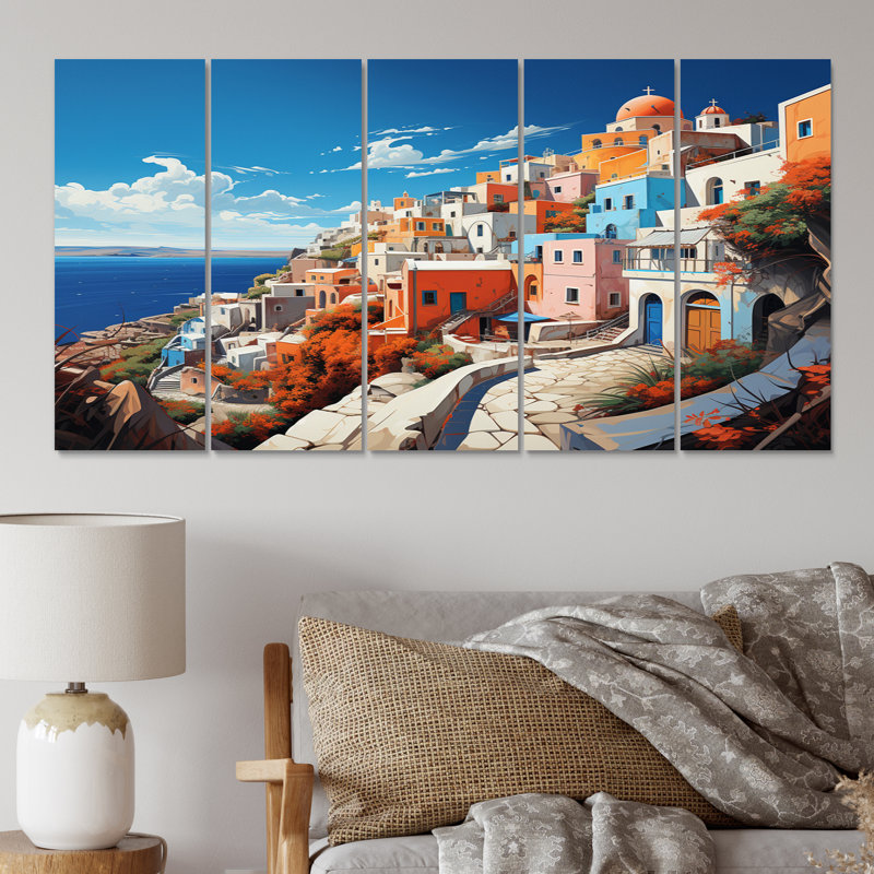 Ensemble de décoration murale coloré Santorini Popart I - Santorini