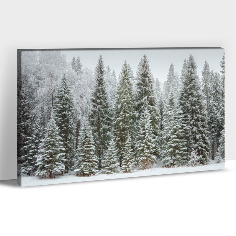 Hiver, arbre, décoration murale, paysage de forêt enneigée, H 24 po x l 36 po
