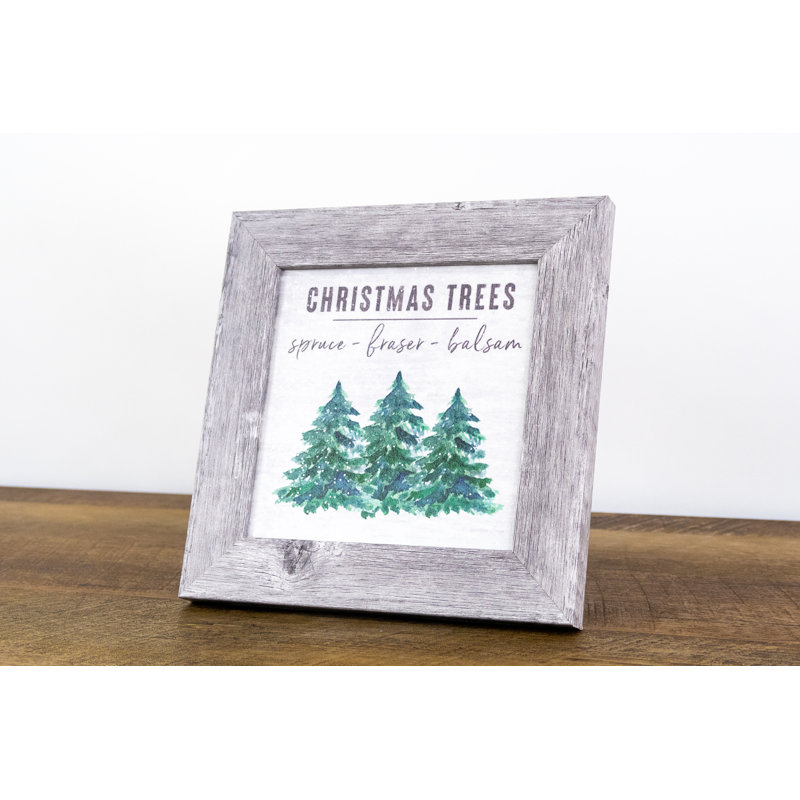 Cadre pour photo simple 8 po x 8 po en bois manufacturé gris / vert