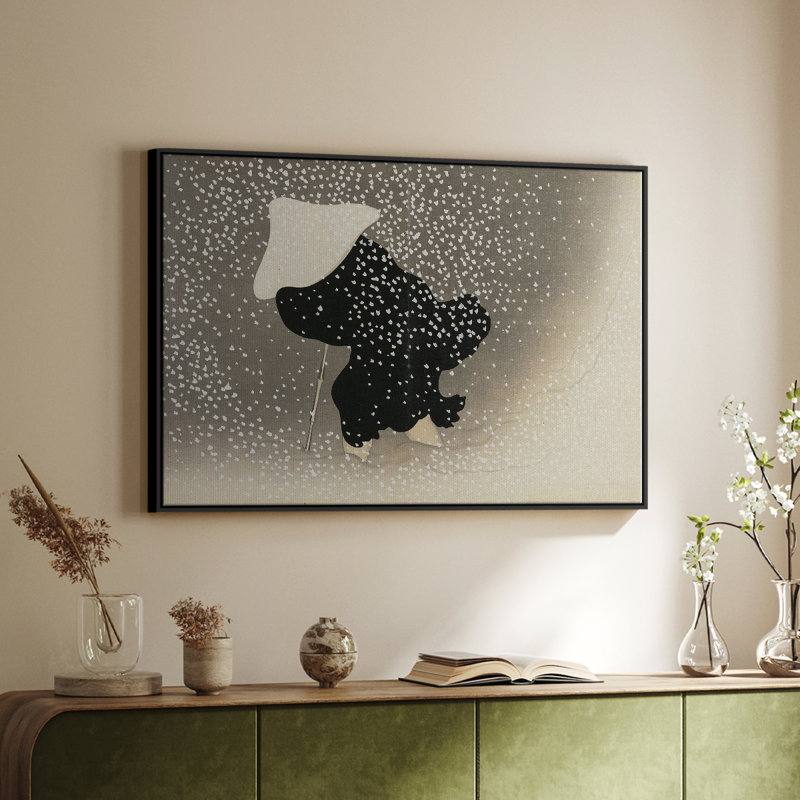 Paysage rétro - DCCDXC, Toile avec cadre flottant noir, H 27 po x l 41 po