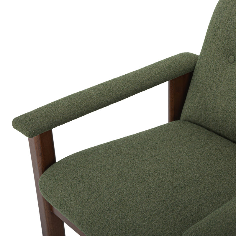 Ellington Lounge Chair, Green Basketweave