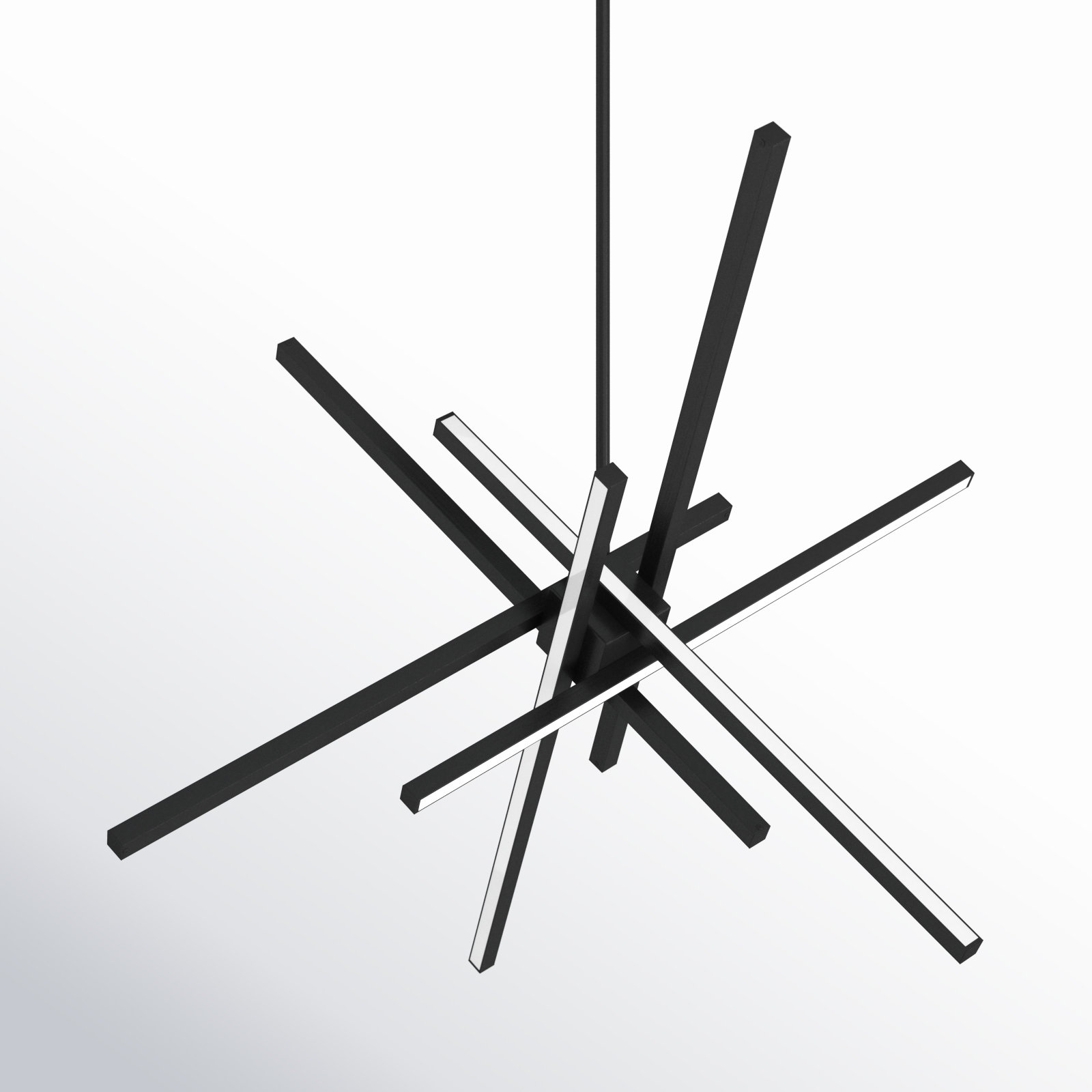 Rochelle 6-Light Chandelier, Black, 39"