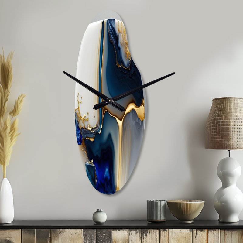 Horloge murale asymétrique en métal Dalatea, Grand
