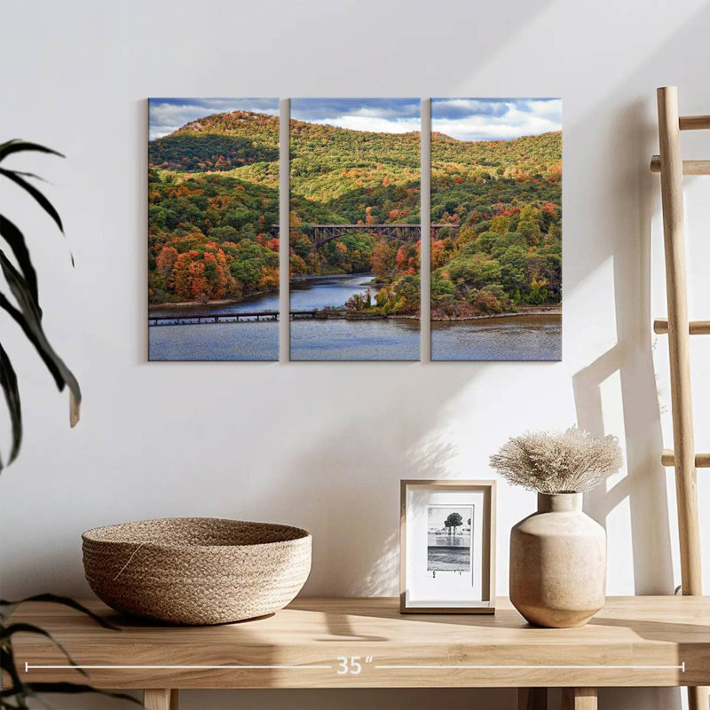 Alvord traversant la rivière Hudson Valley, H 24 po x l 38 po