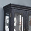 Élégante vitrine vitrée éclairée - Rangement à cadre en bois pour le salon, la cuisine et le garde-manger - Ampoule incluse - Idéal pour le vin, les jouets et les objets de collection - Noir
