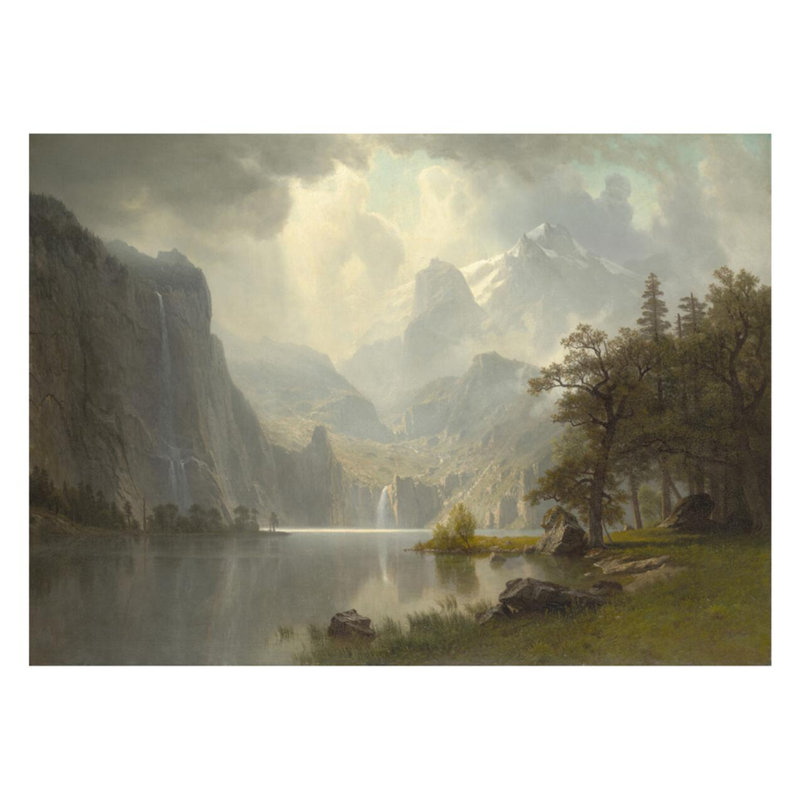 Dans les montagnes par Albert Bierstadt - Impression giclée, H 22 po x l 28 po