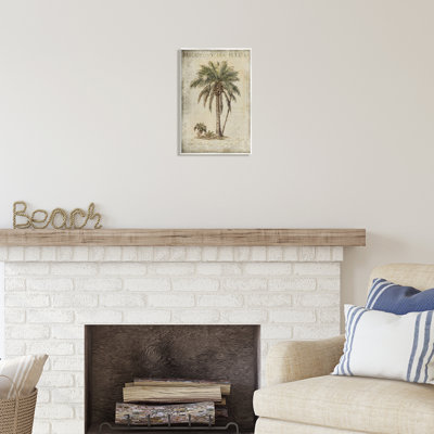 «Vintage Palm Tree Study on Canvas» par Andrea Haase, reproduction