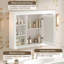 Armoire de rangement murale de 42 po, armoire à pharmacie, armoire de salle de bain moderne avec miroir, armoire à miroir avec 6 tablettes ouvertes (ne pas inclure le meuble-lavabo)