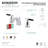 Kingston Brass Kaiser Two-Handle 3-Hole Deck Mount Mini-Widespread Bathroom Faucet with Pop-Up Drain-91111386
