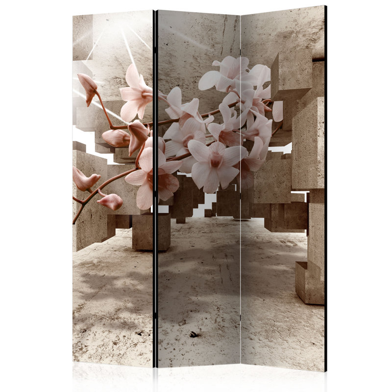 Solid Wood Folding Room Divider, 3