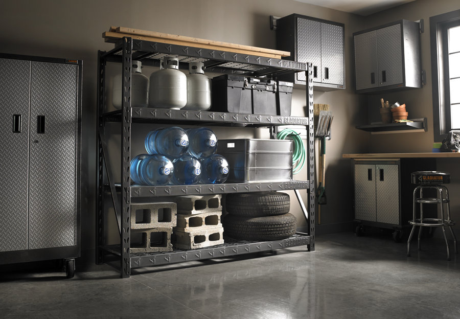 Heavy Duty Rack with Four Shelves by Gladiator