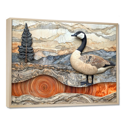Oie d'automne au bord du lac I - Art mural