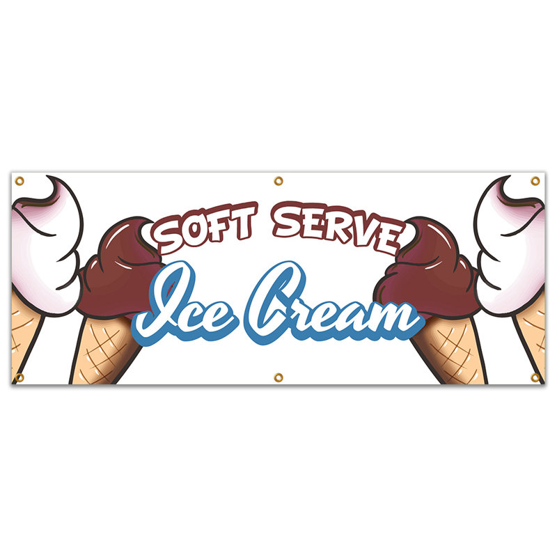 Camion de livraison de crème glacée Soft Serve