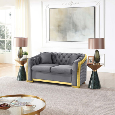 62 " Velvet Loveseat