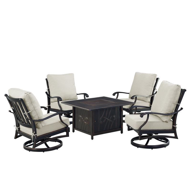 Makalah Outdoor 5 - Piece Conversation Set, Light Gray