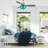 42"W Valencia LED Indoor Hand-Cut Glass Ceiling Fan With Remote Control-1934647397